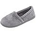 ULTRAIDEAS Women's Comfy Memory Foam Cotton Knit Slippers, Ladies' Plush Terry Lining Loafer Lightweight House Shoes with Indoor Outdoor Anti-Skid Rubber Sole (M /7-8 B(M) US, Light Gray)