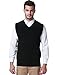 SSLR Men's Solid Color Regular Fit V Neck Pullover Casual Sweater Vest