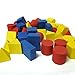 hand2mind Foam ManipuLite GeoSolids Solid Blocks, Multicolored Geometry Shapes, 3D Geometric Shapes Manipulatives for Kids (Set of 45)