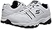 Skechers Sport Men's Afterburn Memory Foam Strike On Training Shoes,White/Navy,7.5 M US