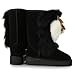 BattleFire Winter Shoes Geniune Leather + Natural Sheep Fur Sheepskin Women Snow Boots