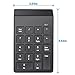 YOHOOLYO Wireless USB Numeric Keypad Mini Numpad 2.4G USB Number Pad Receiver for Laptop Desktop PC Notebook Black 18 Keys