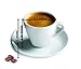 CUISINOX White Porcelain Espresso Cups and Saucers Set, 2 oz., Set of 6