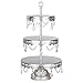 'Sophia Collection'' 3 Tier Dessert Stand, Cupcake Tower with Crystal Beads and Dangles, 22
