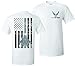 United States Air Force U.S.A.F. Thin Silver Line T-Shirt Tee (Large, White)