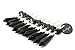 hierkryst 38mm Crystal Chandelier Icicle U-Drop Prisms Lamp Pendants Pack of 20 (Black)