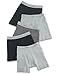 Boys Boxer Brief, M, Assorted Shades of Black/Grey, 5 pack