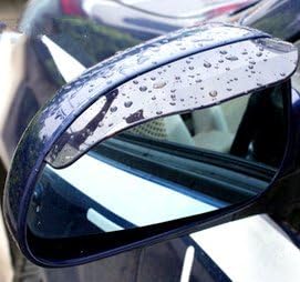 Amazon 視界 確保 雨除け ミラー バイザー車用 事故 防止 安全対策 2セット4枚 ブラック ホワイト サイドミラー 車 バイク