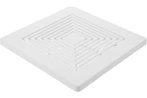 CONGARTENO Square Bathroom Exhaust Fan Cover 11X11 Inch, White Plastic Ceiling Vent Grille with Spring,
