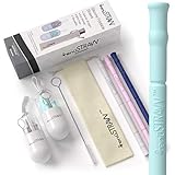 Silicone Collapsible Straw - Folding, Reusable, and Portable Straws for Travel - 12 Piece Set