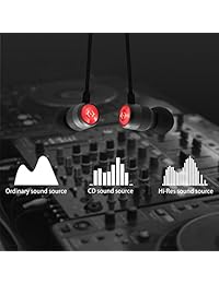 Alta resolución auriculares in ear auriculares Gaming con híbrida controladores de   Pesado graves con micrófono integrado y mando a distancia para Smartphone Nintendo Switch ps4  Chalked negro