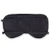 Kaburo 100% Natural Mulberry Silk Filled Sleep Mask with 2 Adjustable Straps, Super Soft Silk Eye Mask for Sleeping(Black)
