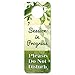 Session in Progress Please Do Not Disturb Plastic Door Knob Hanger Warning Room Sign - Green Leaves and Water