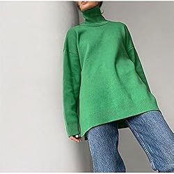 Women's Oversized Turtleneck Sweater Long Sleeve