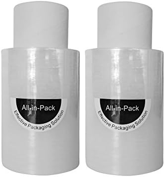 Shrink Mini Wrap with Dispenser, Pallet Wrap, Stretch Film Plastic Wrap - Industrial Strength Hand Stretch Wrap 02-2 PCS