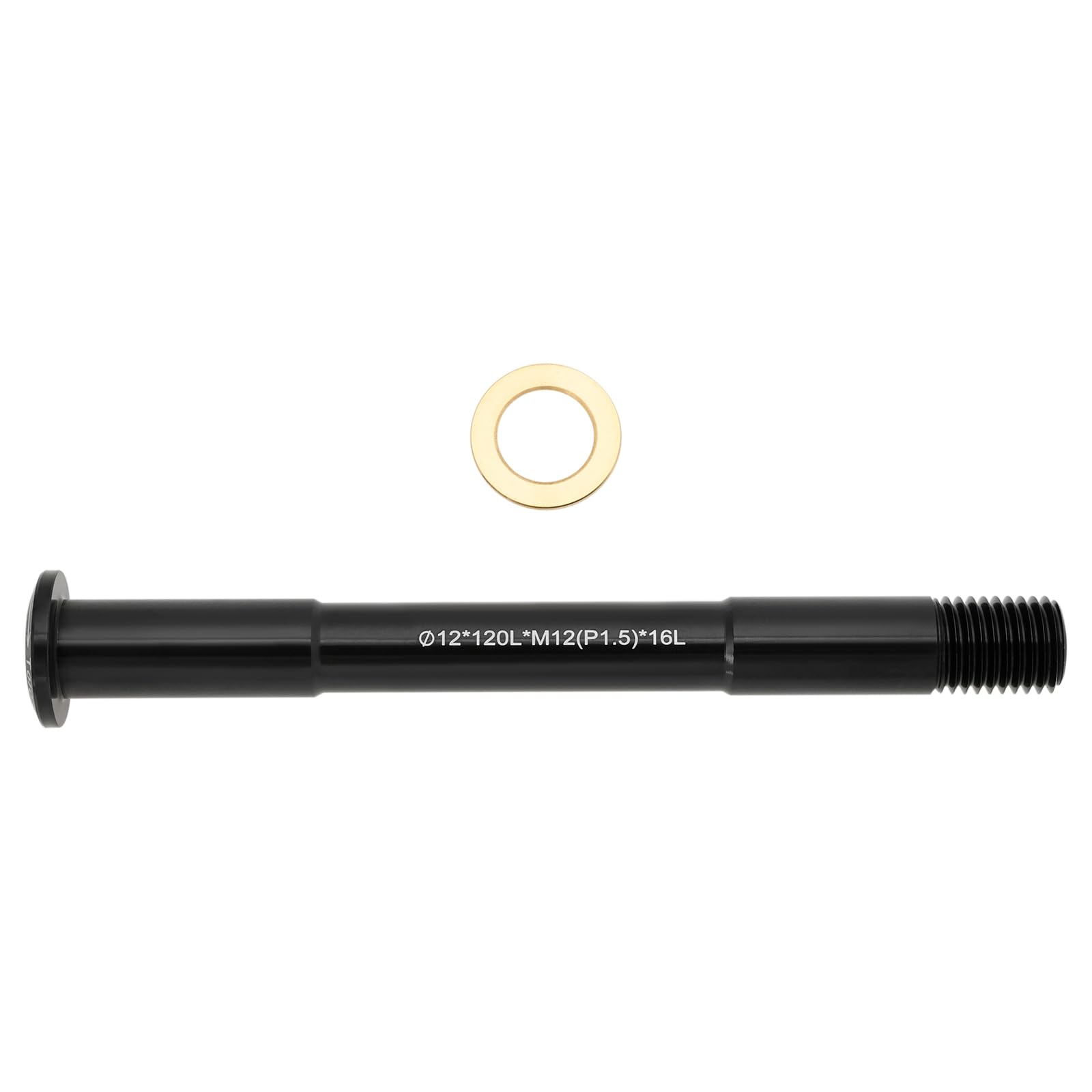 The Lord of the Tools 1Pc M12 Bike Thru Axle Road Bike Front Fork Thru-Axle with Washer for Cross Country Bikes Dirt Bikes Downhill Bikes Free Ride Bikes Gravel Bikes 1.5x12x120mm