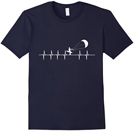 Men's Kitesurf-kitesurfing shirt-Kite surfing heartbeat 2XL Navy