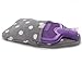 HomeTop Premium Classic Rubber Hot or Cold Water Bottle with Soft Fleece Cover (2 Liters, Purple/Gray Polka Dot Envelope Cover + Regular Cover)