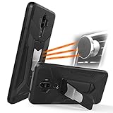 Newseego Huawei Mate 9 Case ,[Shockproof] Armor Dual Layer 2 in 1 with Impact Resistant Built-in Kickstand Fit Magnetic Car Mount for Mate 9-Black