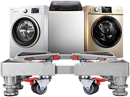 Adjustable Refrigerator Stand Portable Washer Dryer Stand Roller