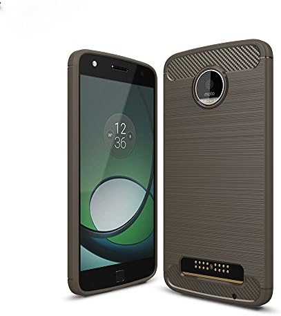 WindTeco Moto Z Play Case, Premium Ultra Slim Lightweight Carbon Fiber Design Flexible Soft TPU Bumper Gel Shock Absorption Rubber Protective Case Cover for Motorola Moto Z Play