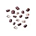 Kiss Products Impress Nails with Sporty Accents, Charity, Burgundy