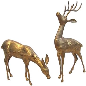 Brass Deer Pair - Nautical Decor