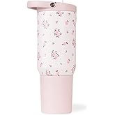 HydroJug Sport - Stainless Steel Tumbler with Straw, Vacuum Insulated, 20oz Leakproof Water Bottle, Ergonomic Design, Reusable, Dishwasher Safe, Rubber Base, Durable for Gym or Outdoors, Wildrose