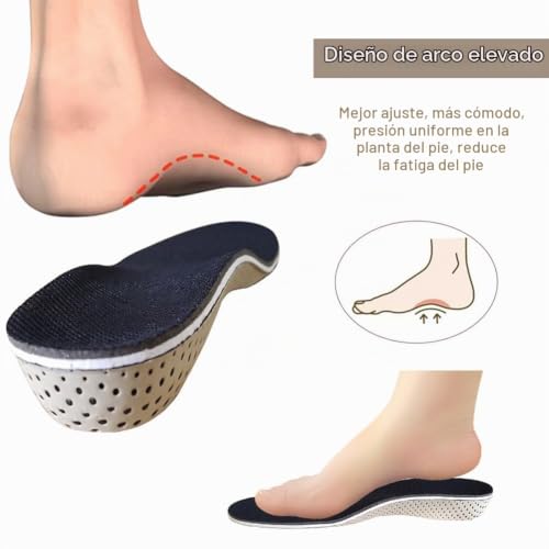Height Lifting Insoles, EU 35-43 (Arched 2 cm) | Height Increasing Insole, Improved Arch Design, Non-Slip, Comfortable, Increasing Pads