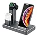 ZIKU Wireless Charger.6 in 1 Aluminum Alloy 80W 14A 5-Port USB Wireless Charging Stand Station Dock for Airpods/Apple Watch 5/4/3/2/1 iPhone 11 Pro Max/X/XS/XR/Xs Max/8/8 Plus-Built-in Adapter (Gray)