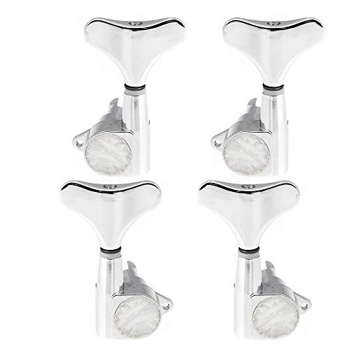 4 Chrome Sealed Tuning Pegs Tuners Machine Heads for Bass Guitar 2L+2R