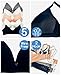 Barbra Lingerie Big Girls Bras for Teen Girl Wireless Molded Padded Juniors Training Bra 5 Pack (36A)