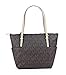 Michael Kors Jet Set EW Top Zip Tote PVC MK Signature Brown