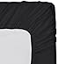 Cotton Sateen Full Fitted Sheet (Black, Full) - Premium Quality Combed Cotton Long Staple Fiber – Breathable, Durable & Comfortable - Deep Pocket, Hotel Quality by Utopia Bedding