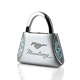 Ford Mustang Blue Crystals Purse Shape Key Chain