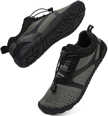 Scarpe Barefoot Minimaliste Uomo Donna Scarpe da Trail Running Outdoor e Indoor Antiscivolo Multisport Scarpe a Piedi Nudi Comode e Leggere Calzature da Escursionismo 42EU Nero/Grigio