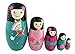Winterworm Traditional Japanese Girls in Kimono Handmade Wooden Russian Nesting Dolls Matryoshka Dolls Set 5 Pieces for Kids Toy Birthday Home Decoration Collection