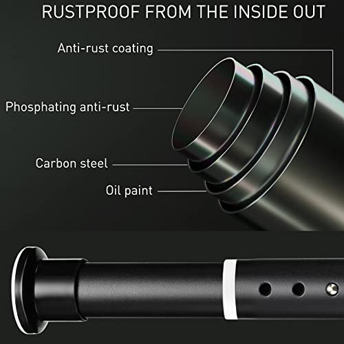 Oxdigi Room Divider Tension Curtain Rod Long / 141.7161.4 inches Large