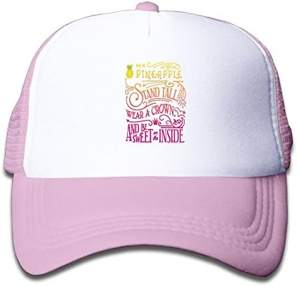 Jiajialiu Mesh Back Trucker Cap Be A Pineapple Adjustable Printing Cool Snapback Hat For Kids