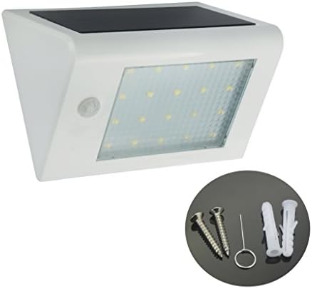 LUXONIC Solar Light Waterproof Outdoor 20LED Light ,Solar Energy Powered Motion Sensor Detector, Activated Auto On/Off , household wall light (1 pack, white)