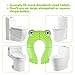 YOUTH UNION Travel Folding Portable Potty Training Toilet Seat Cover Liner Upgrade Non Slip Silicone Pads with Carry Bag for Babies, Toddlers and Kids (Frog)