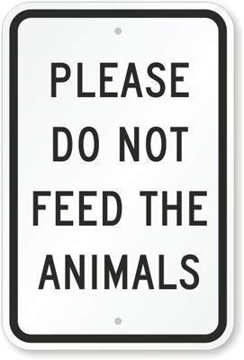Jackgold Honey Wall Decor Metal Warning Sign 8x12 Inches Sign Please Do Not Feed The Animals Sign Aluminum Plate