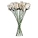 South Beach Crafts White Realistic Wooden Roses 32 Count