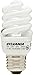 Sylvania 29727 13W Compact Fluorescent Micro Mini with Integral 120V Ballast Medium Screwbase, Soft White, 2 Pack # CF13EL/MICROMINI/2/12/RP