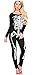 OgLuxe Women's Ladies Long Sleeve Skeleton Print Halloween Bodycon Dress Legging Costumes Collection Plus Size 6-20