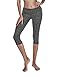 Yoga Reflex Women's Side Seam Mid Waist Active Yoga Capri Pants Running Capris