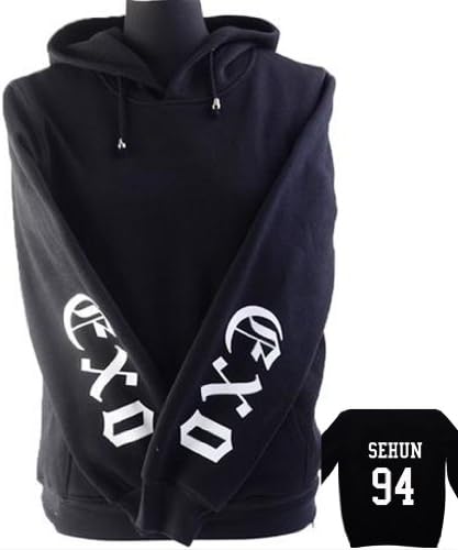 Fanstown Kpop EXO Sweater shirt hoodie merchandise accessories with 2 pcs EXO silicon wristband