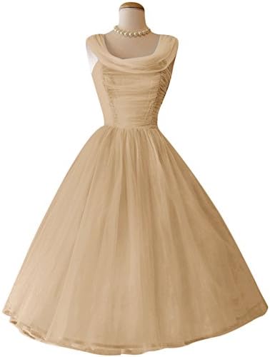Andybridal Real Photos Ball Gown Pleat Tea Length Bridesmaid Dress Wedding Guest Dress