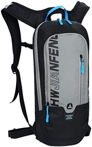 Black nylon biking backpack with breathable design for outdoor activities, priced at $23.89.