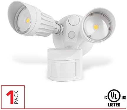 LEDPAX LED Motion Sensor Security Light, 20W, 1800 Lumens, IP65, White